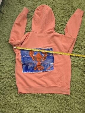 Nike Coral Pink Hoodie with Blue & Orange Graphic